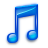 Blue iTunes Icon 48x48 png